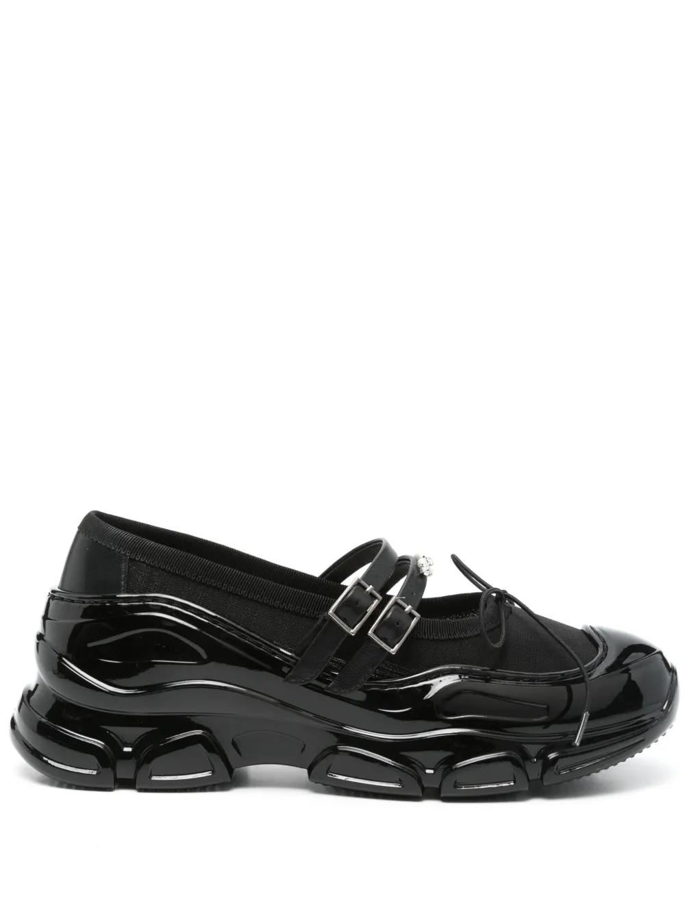 スニーカー SIMONE ROCHA TRACKER SATIN FLATS Simone Rocha Tracker Satin Flats in Black | Lyst
