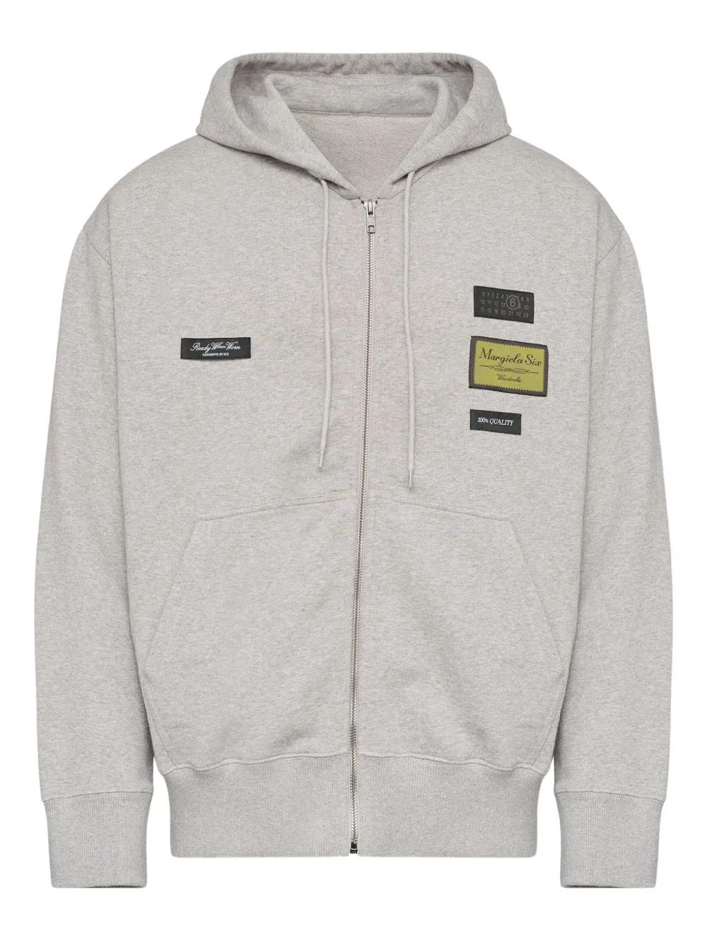 メンズ MM6 by Maison Margiela ジップアップ パーカー グレー | Lyst