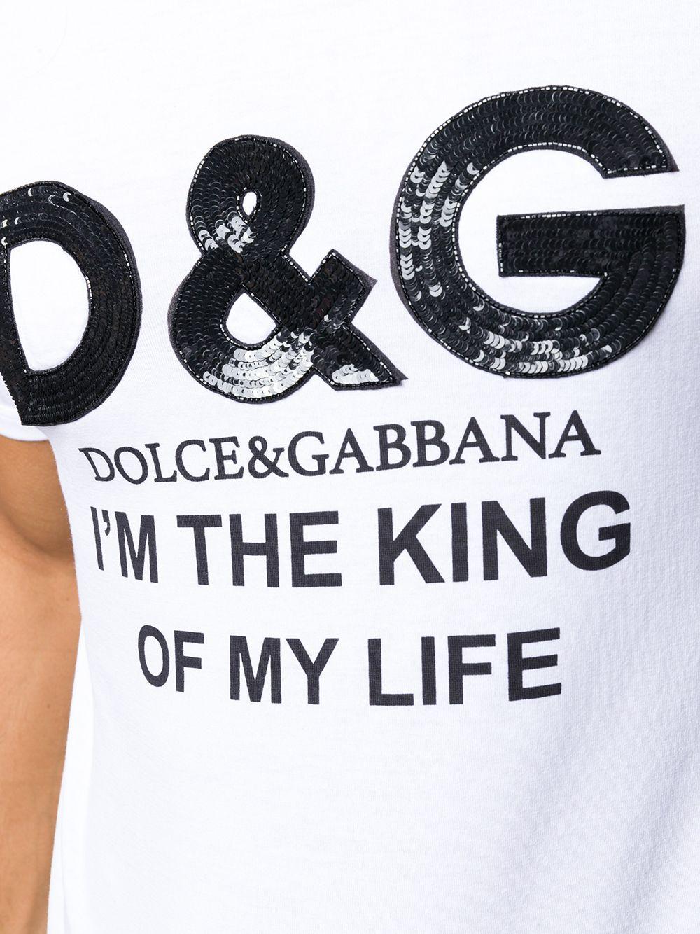 Dolce and gabbana king of my life t shirt cheap