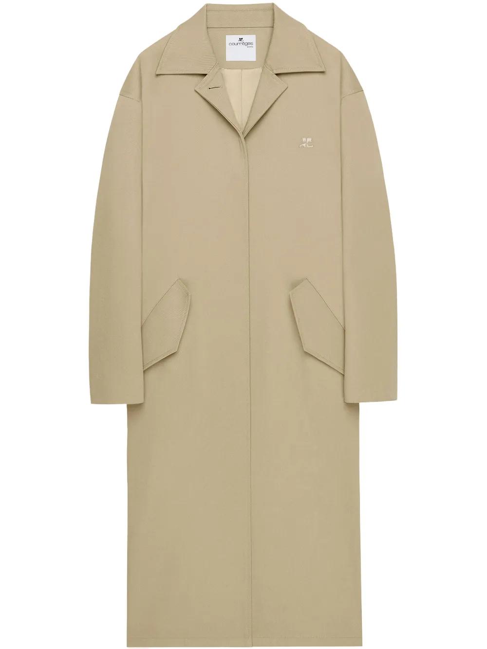 Courreges クレージュ　コート　イエローコート　ロングコート　ツイード レディース Courreges ロングコート & ウィンターコート