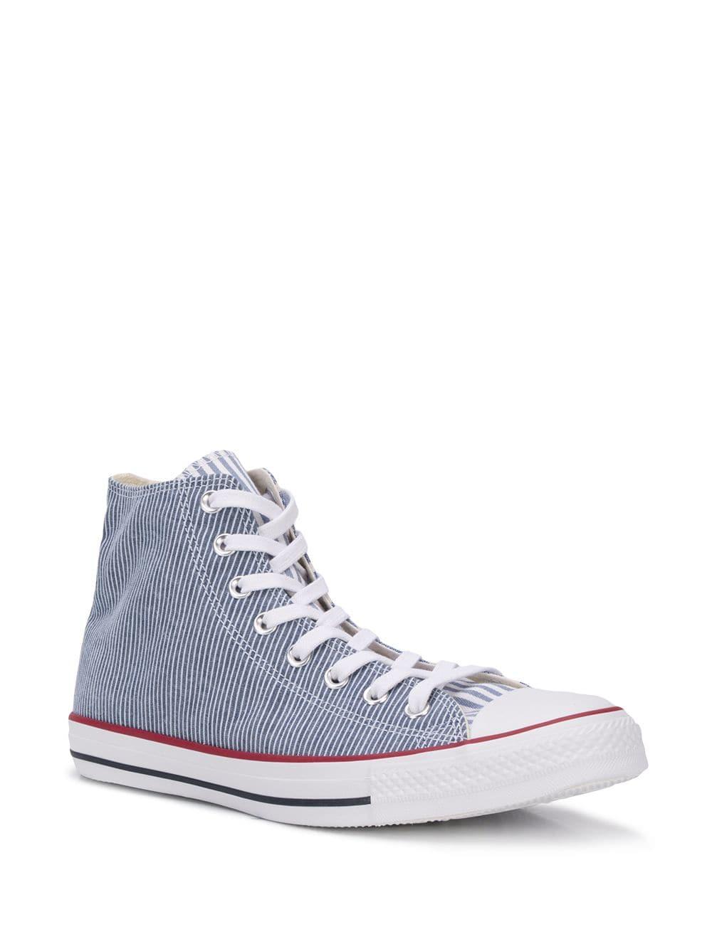 pinstripe converse high tops