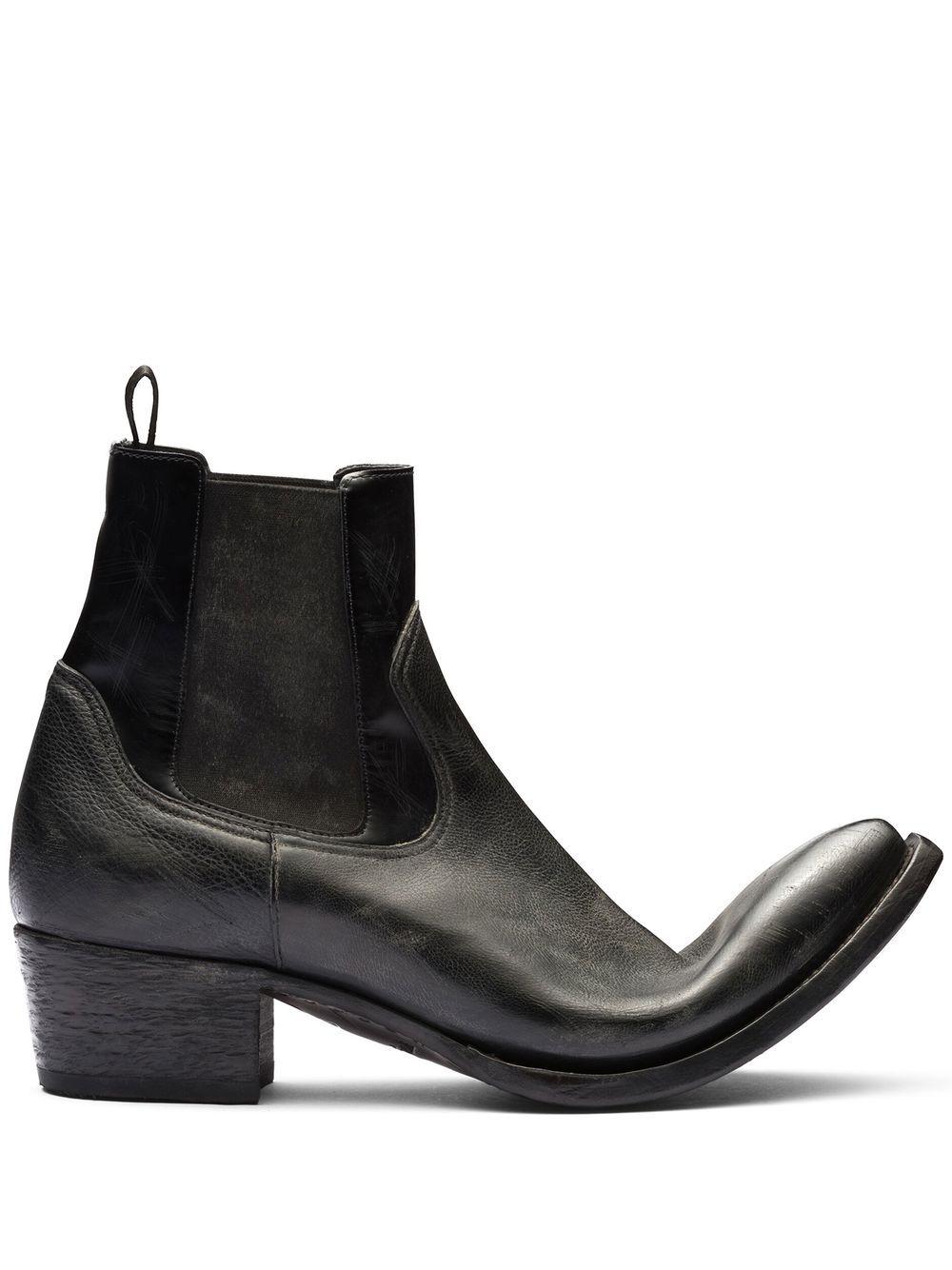 Prada Turn-up Toe Cowboy Boots in Black for Men | Lyst