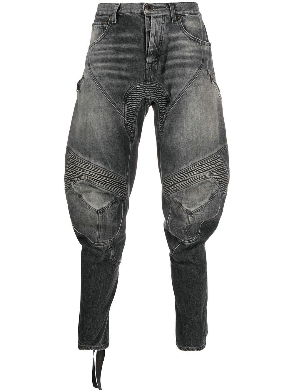 tapered biker jeans