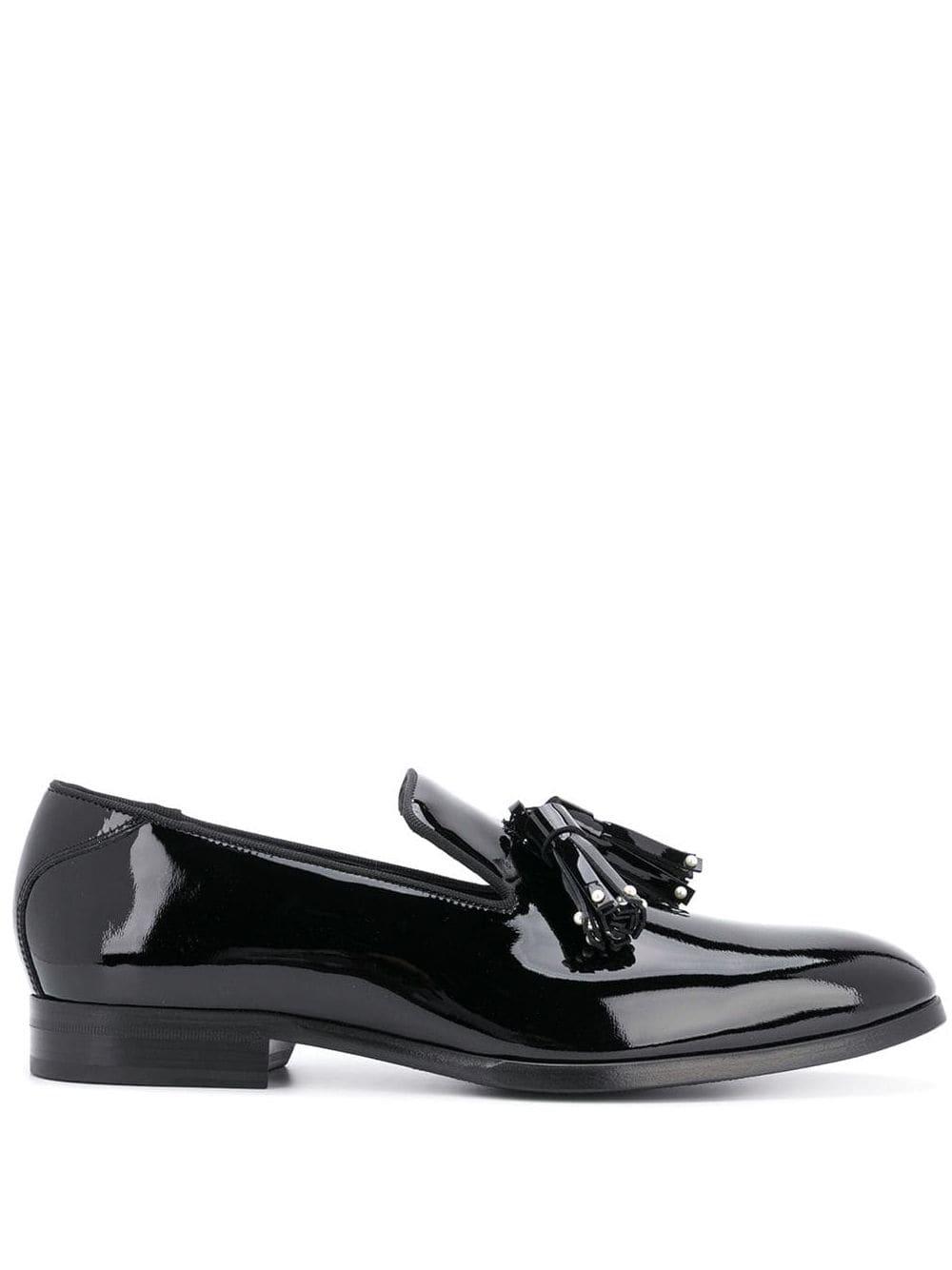 Jimmy Choo Leather Foxley Loafers in Black for Men - Lyst