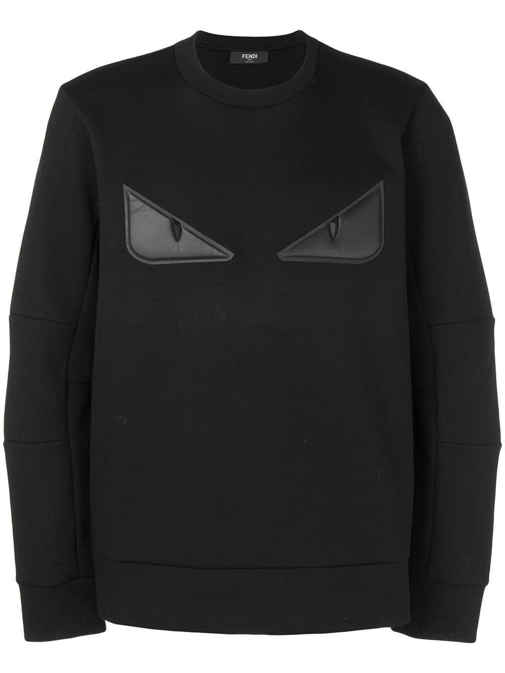 Fendi Bag Bugs Eyes Sweatshirt in Black for Men - Lyst