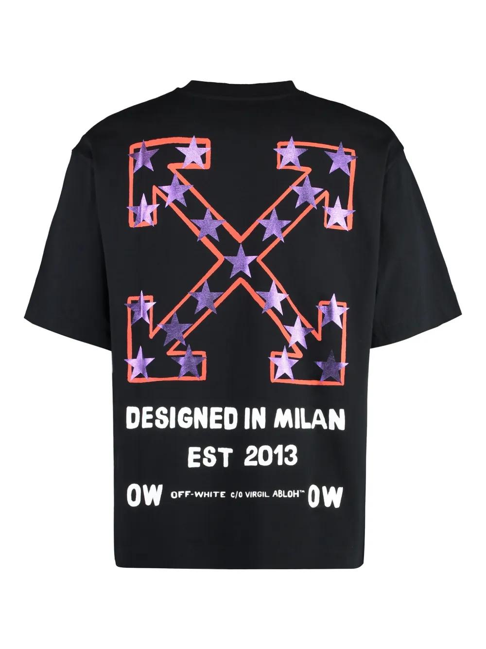 Off-White◆Starry アロー コットン Tシャツ 黒 送料関税込 Off-White c/o Virgil Abloh Starry Arrow Graphic T-Shirt in