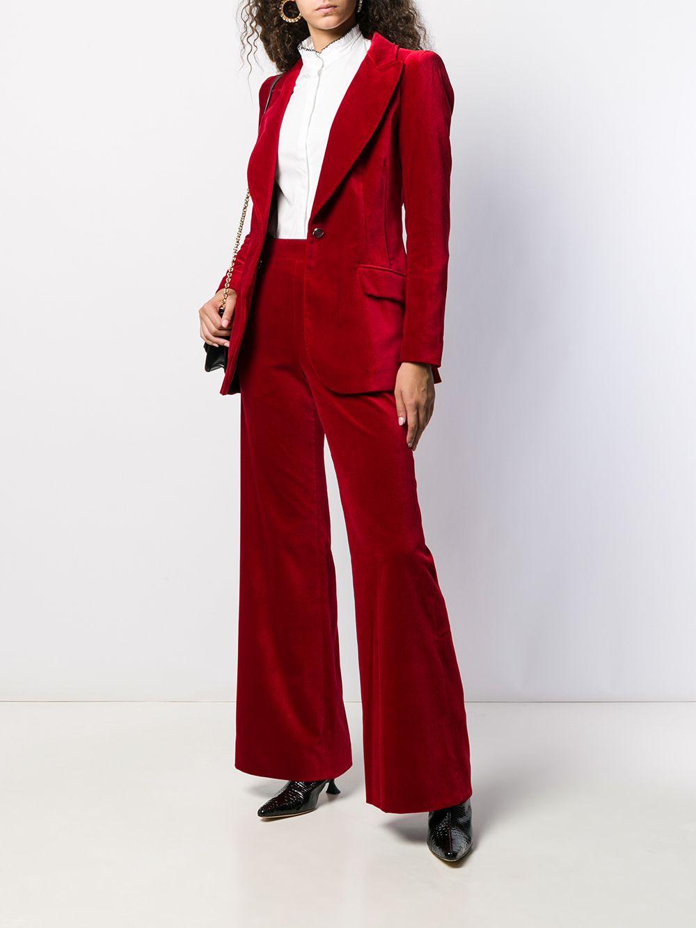 red velvet suit womens