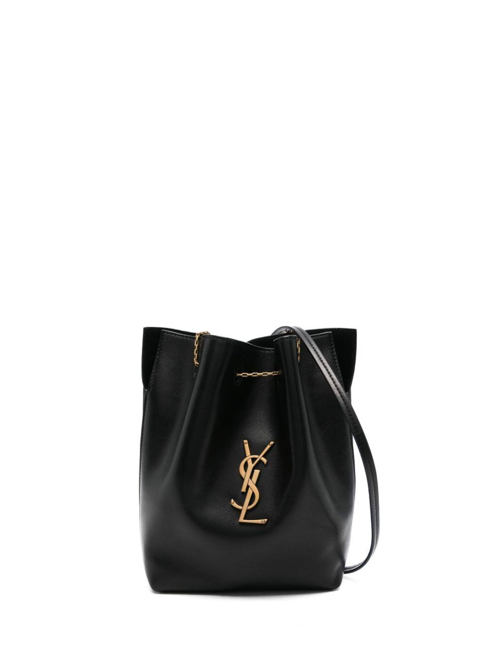 Saint Laurent Cassandre-Plaque Cross Body Bag in Black Lyst UK