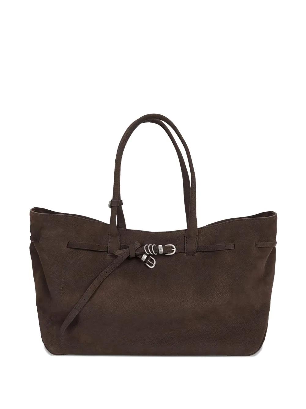 トートバッグ Marge Sherwood calf-suede top handle tote bag Marge Sherwood calf-suede Top Handle Tote Bag | Brown