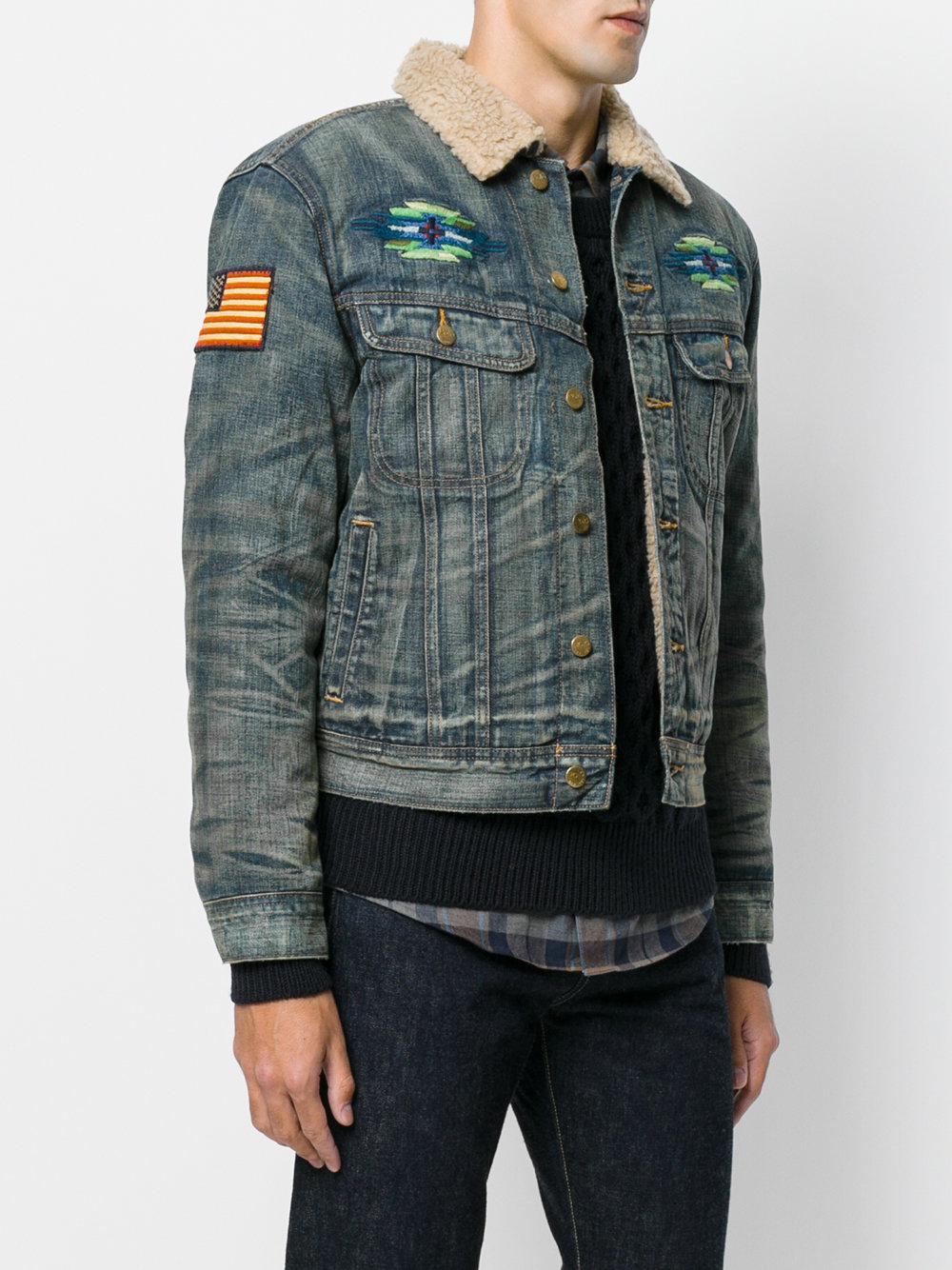 polo ralph lauren embroidered denim jacket