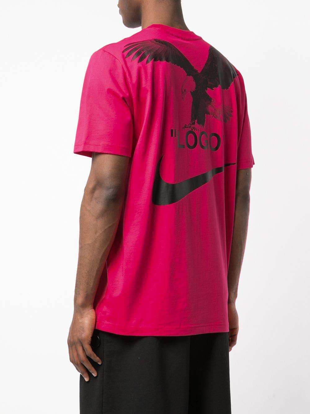 white pink nike shirt