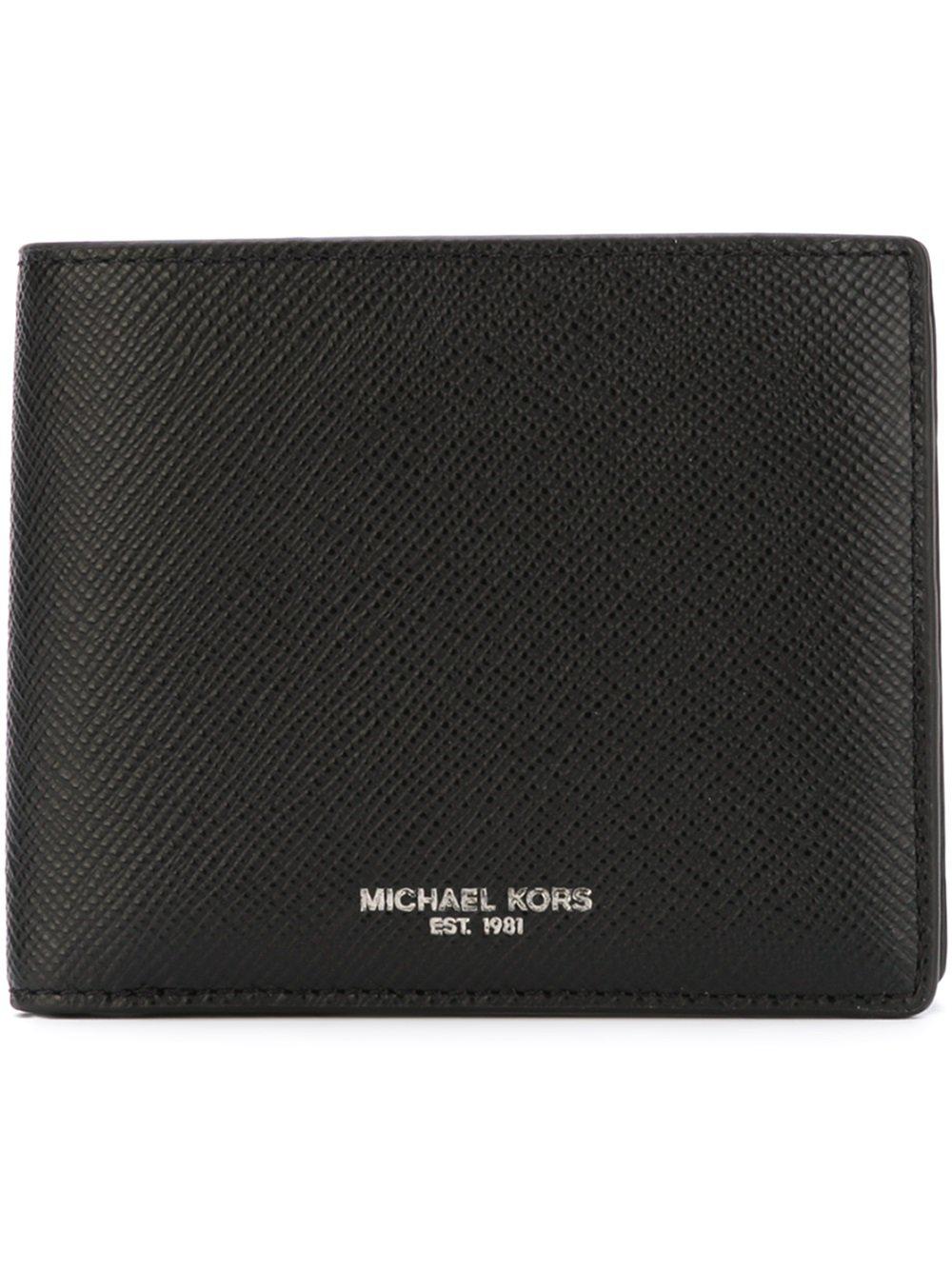 Michael Kors Leather 'harrison' Fold Over Wallet in Black for Men ...
