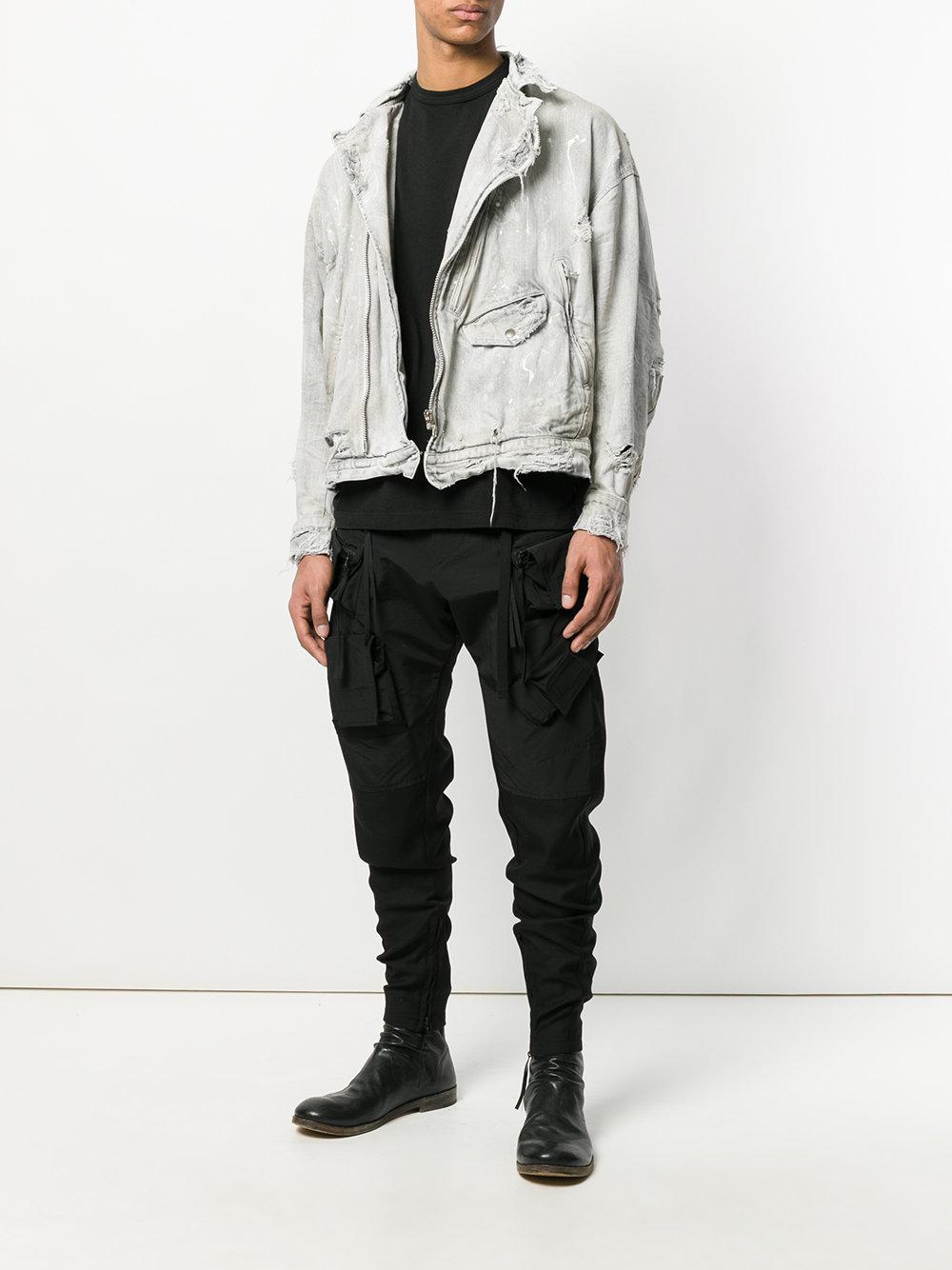 white distressed jacket