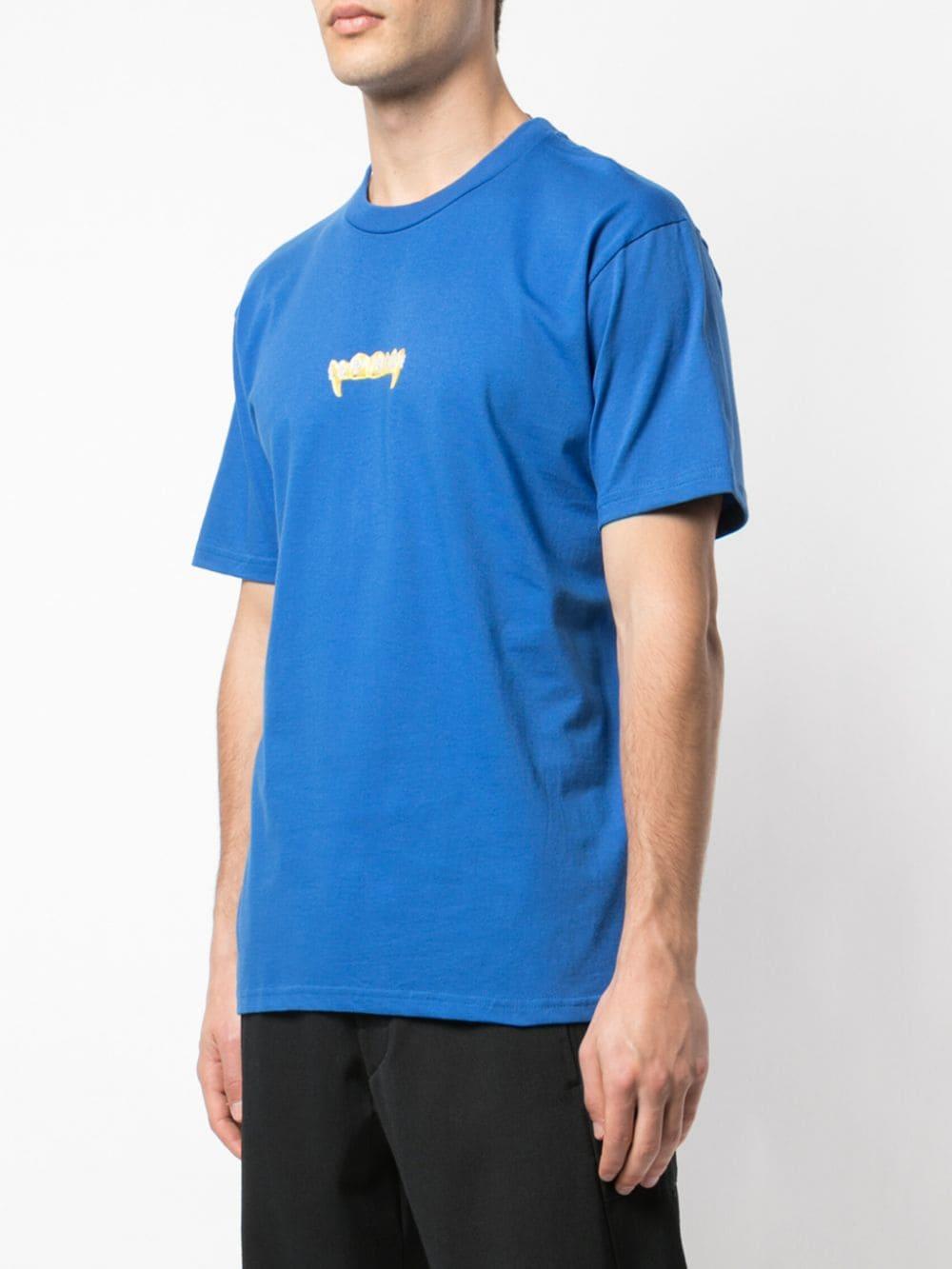 Supreme Cotton Logo Print T-shirt in Blue for Men - Lyst