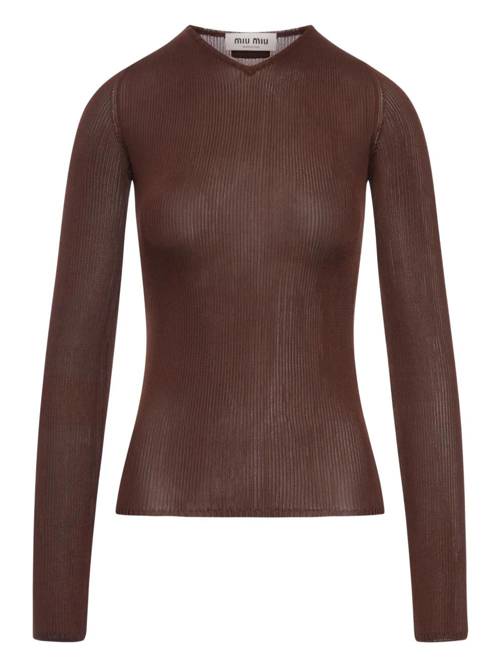 Miu Miu Long-sleeved tops for Women | Online Sale up to 36% off | Lyst