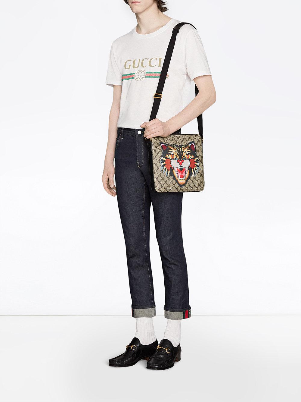 gucci angry cat messenger bag