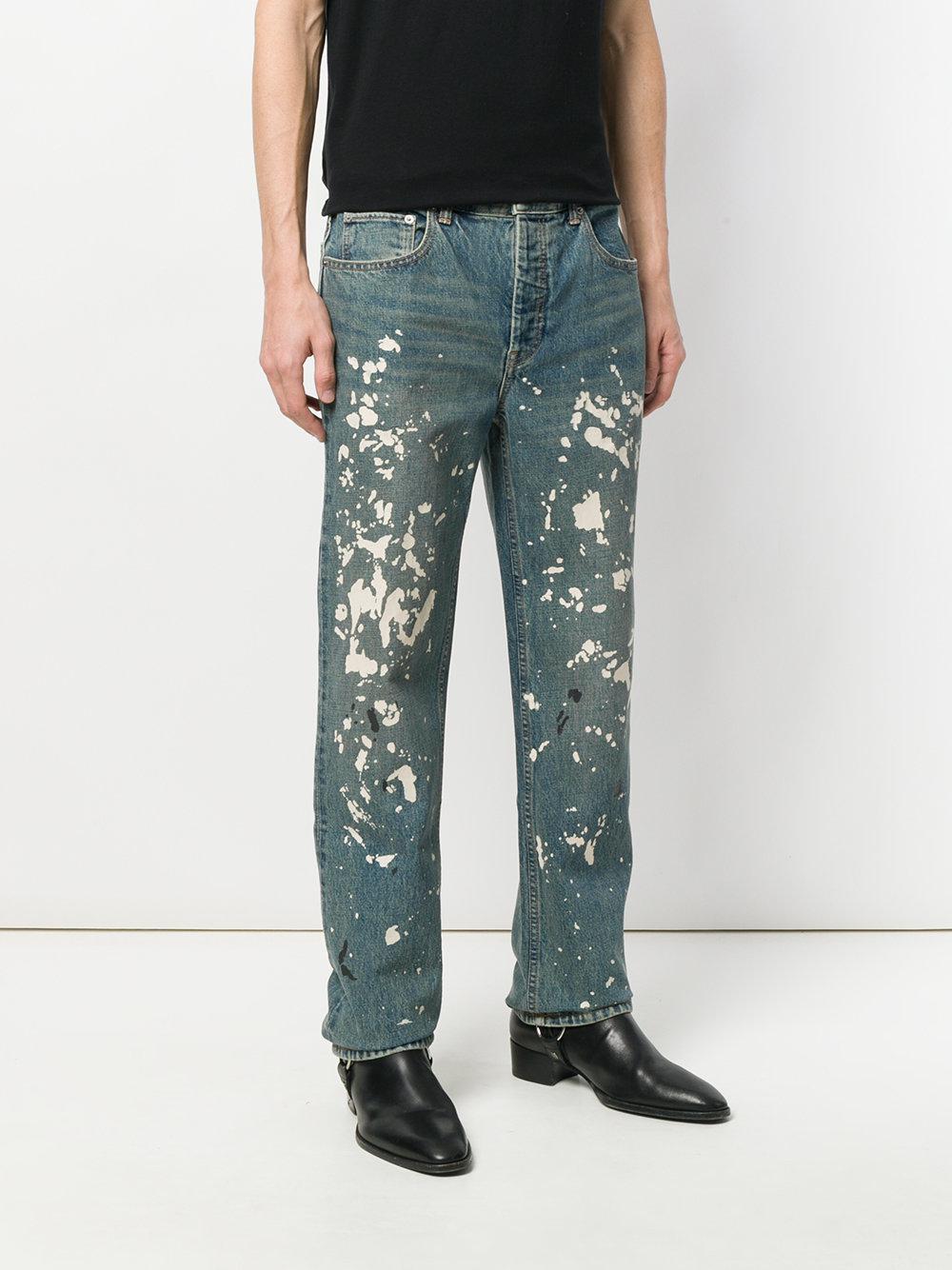 helmut lang paint splatter jeans