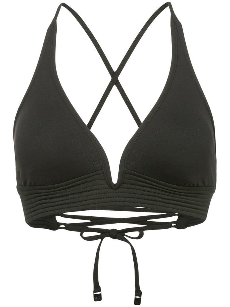 Seafolly Quilted Longline Bikini Top in Black - Lyst