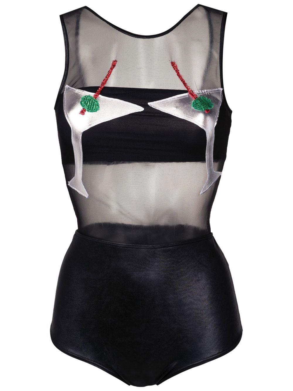 Brigitte Bardot Martini-embellished One-piece in Black | Lyst Australia