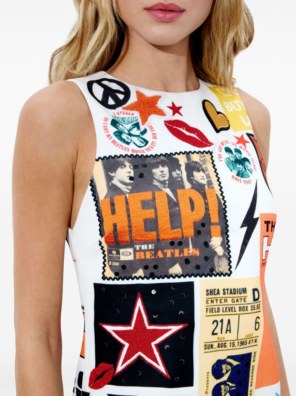Alice + Olivia レディース ホワイト X The Beatles Clyde ミニドレス 