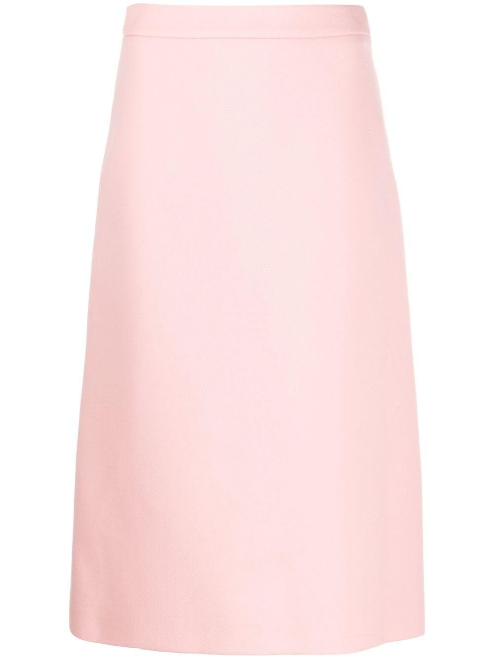 Prada Midi A-line Skirt in Pink | Lyst