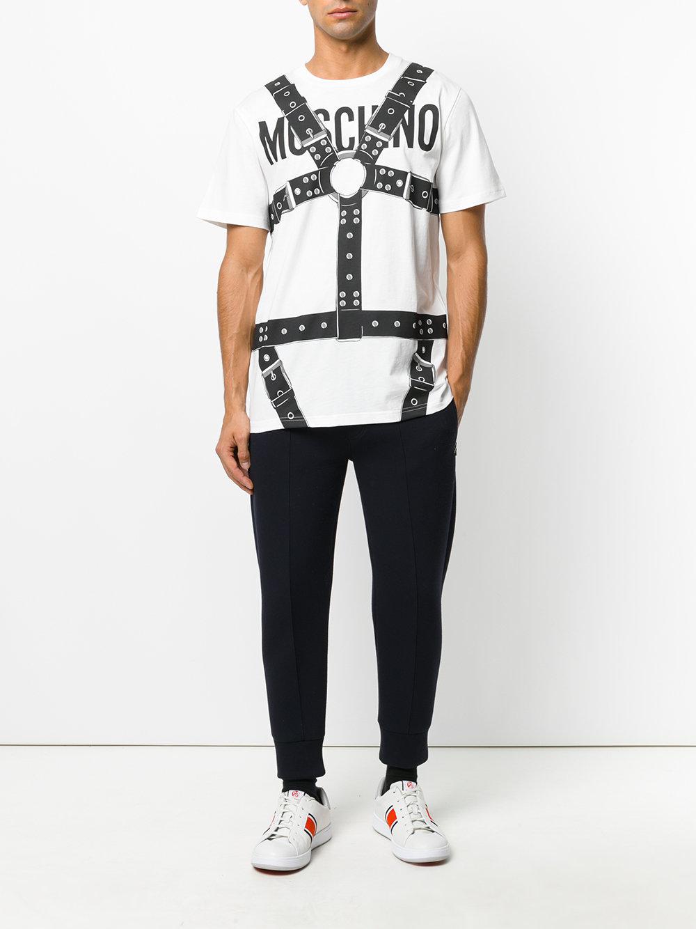 Moschino t-shirt men A071852401888 Black round collar short sleeves tee-shirt