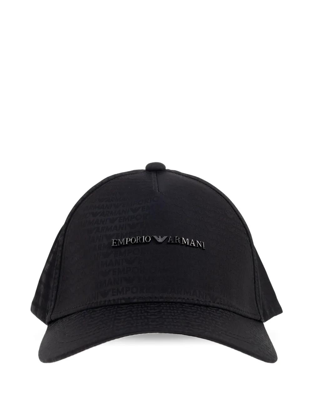Emporio Armani Logo-Plaque Baseball Cap in Black for Men Lyst UK