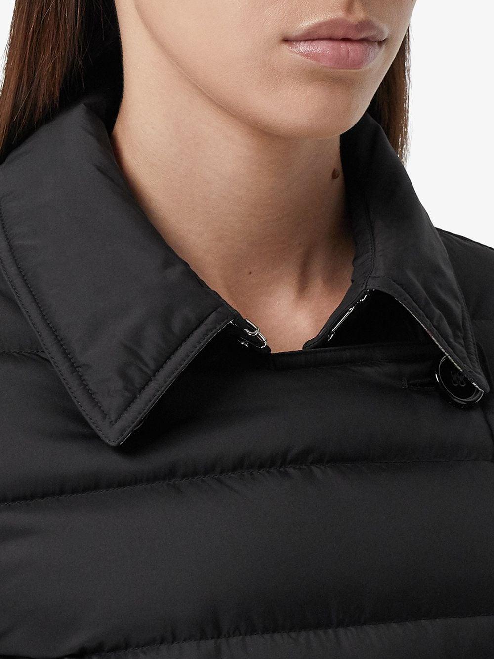 burberry logo appliqué detachable hood puffer coat