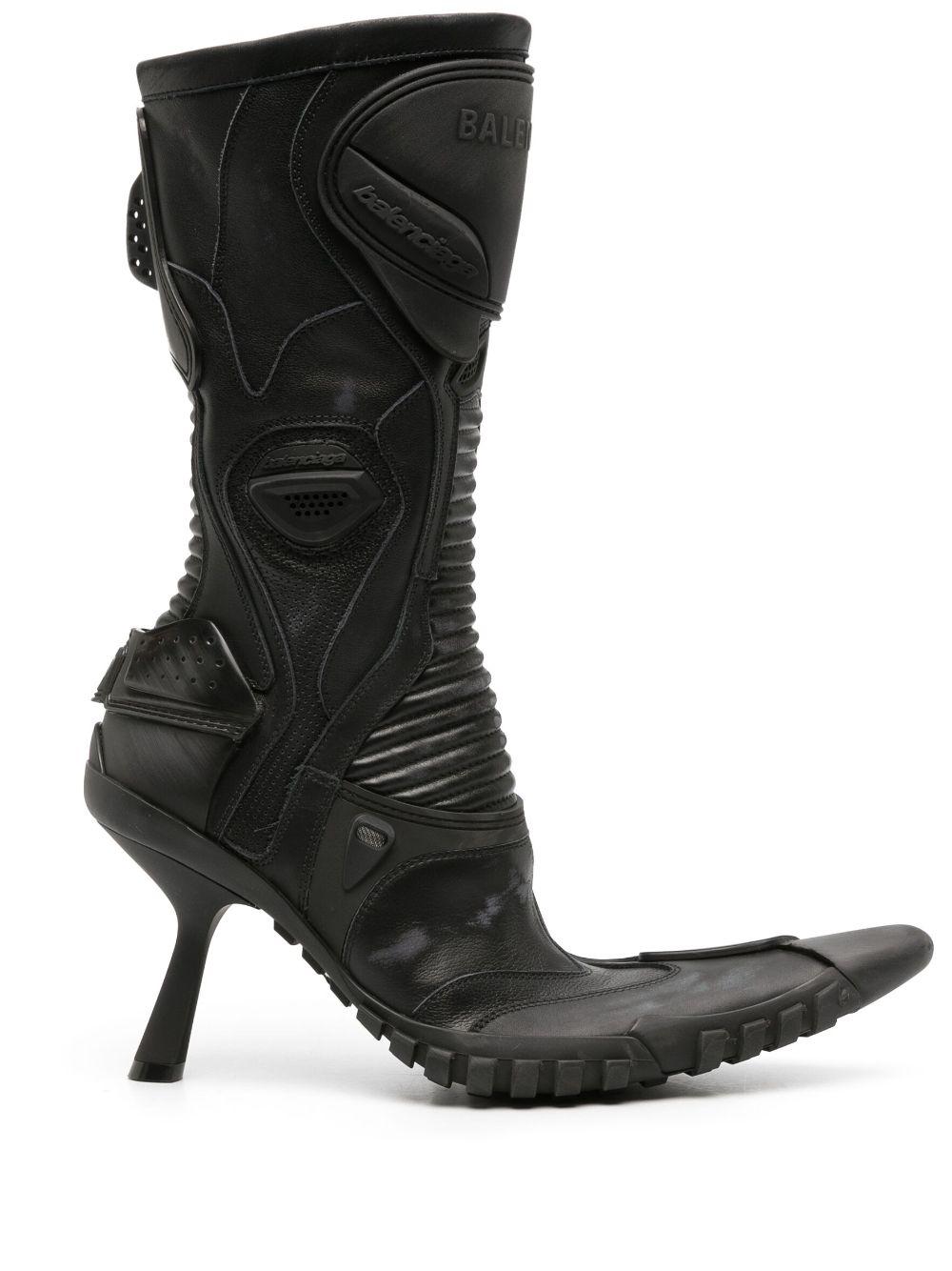 Balenciaga レディース ブラック Biker 90mm レザーブーツ ブーツ Balenciaga レディース ブラック Biker 90mm レザーブーツ ブーツ