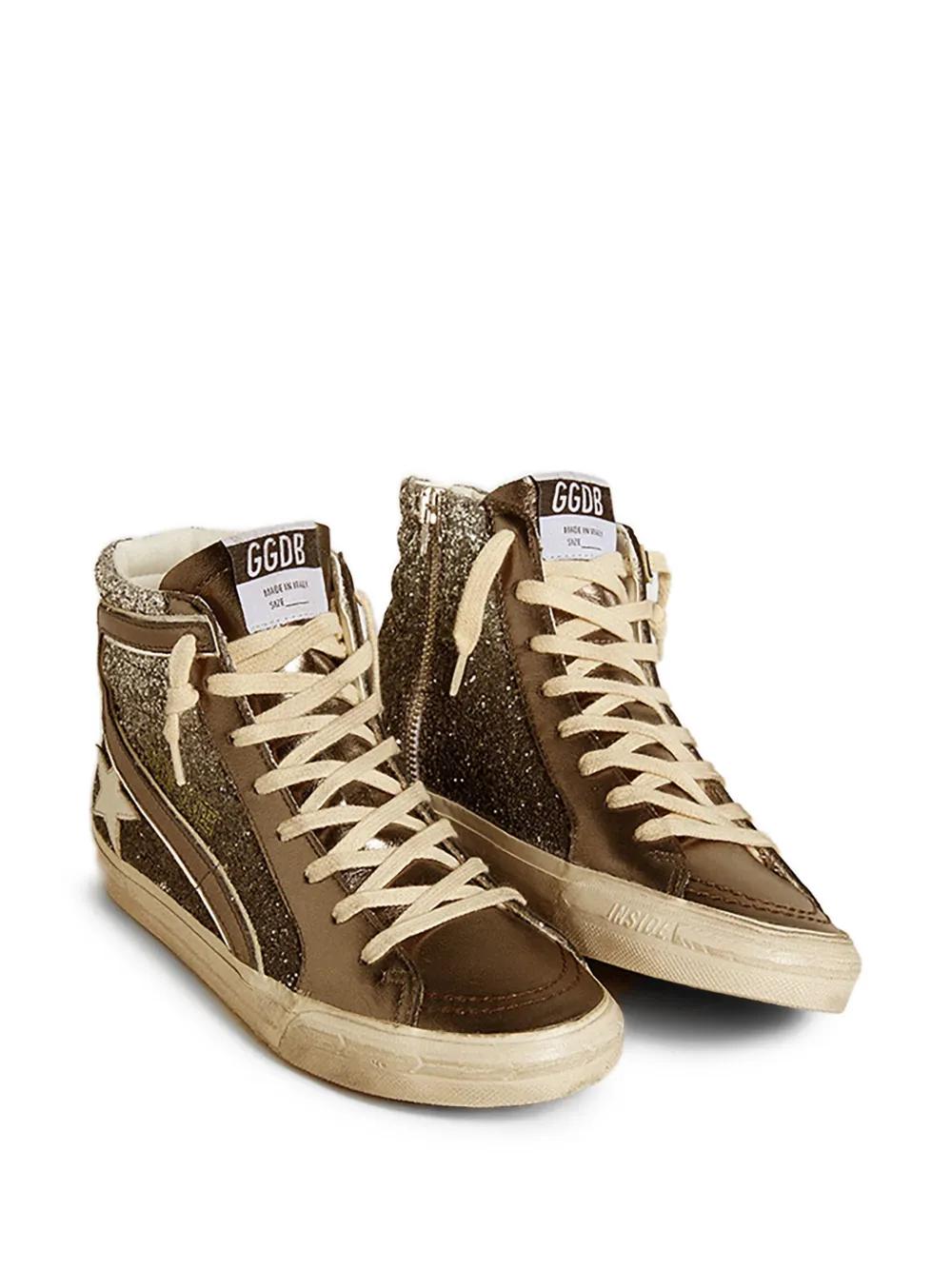 Golden Goose Slide Sneakers in Natural | Lyst