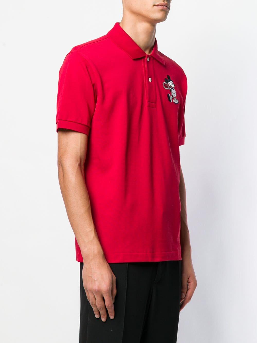 Lacoste Mickey Mouse Polo Shirt in Red for Men | Lyst