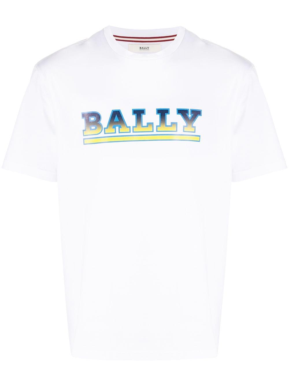 Bally Cotton Logo Stamp T-shirt in White for Men - Lyst