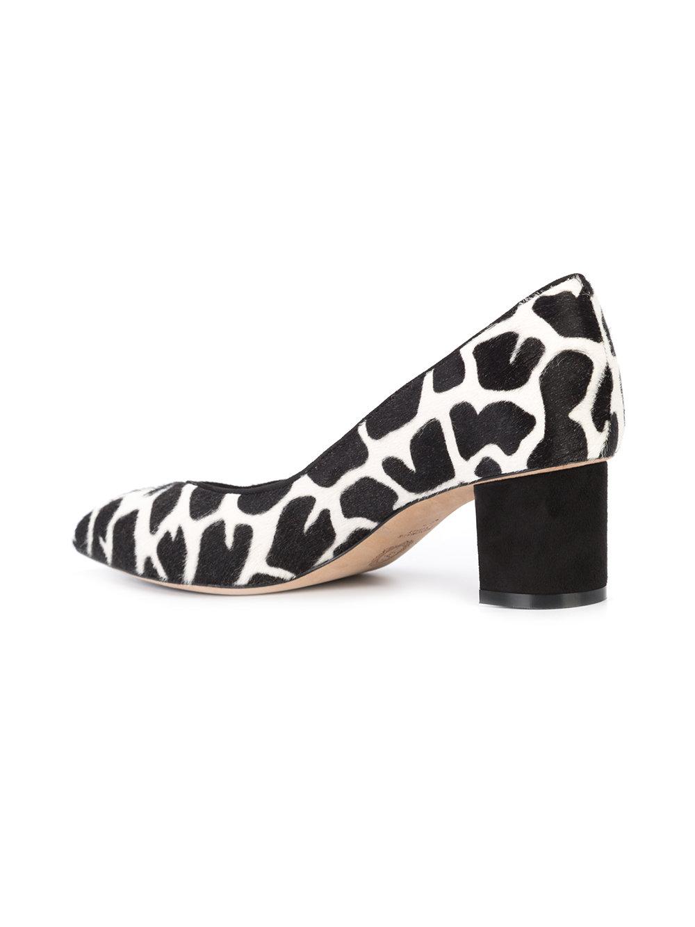 Sarah Flint Leather Giraffe Print Pump Shoes in Black Lyst