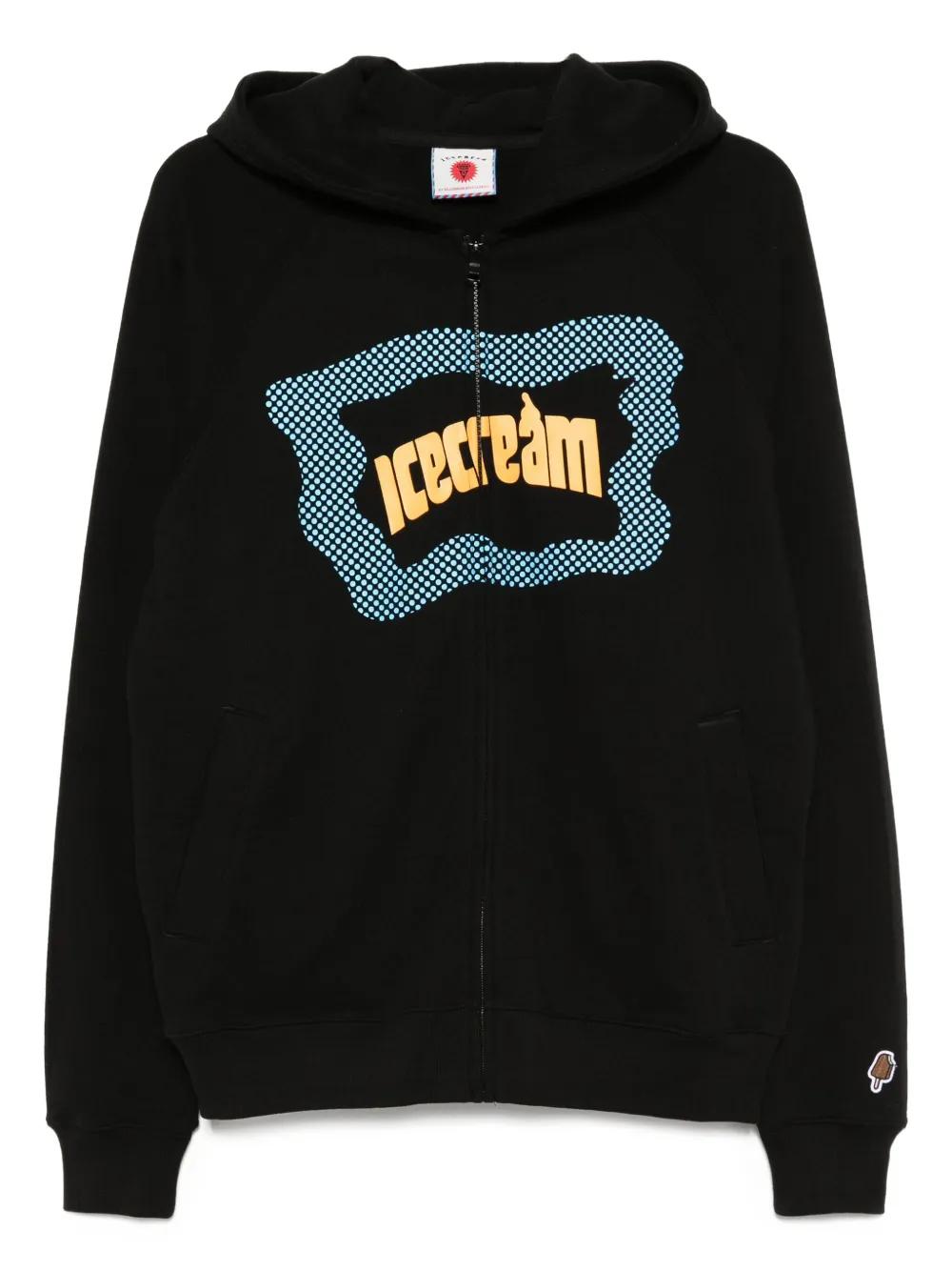パーカー・フーディ ICECREAM Men Hoodies IC23223 BLACK H24_H2_441-9400-BLACK_LAY-
