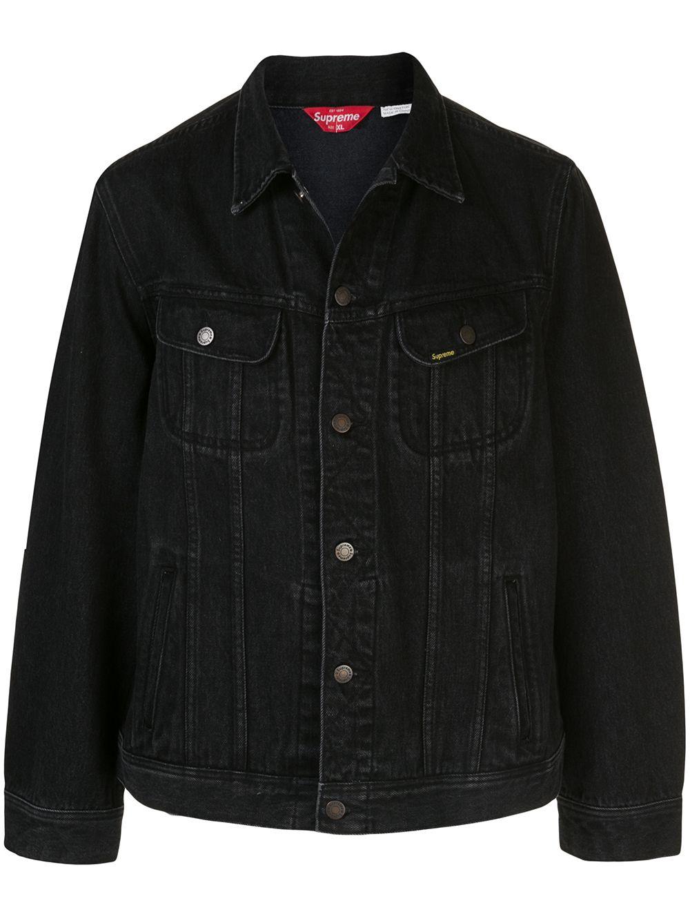 Supreme Denim Trucker Jacket in Black for Men | Lyst