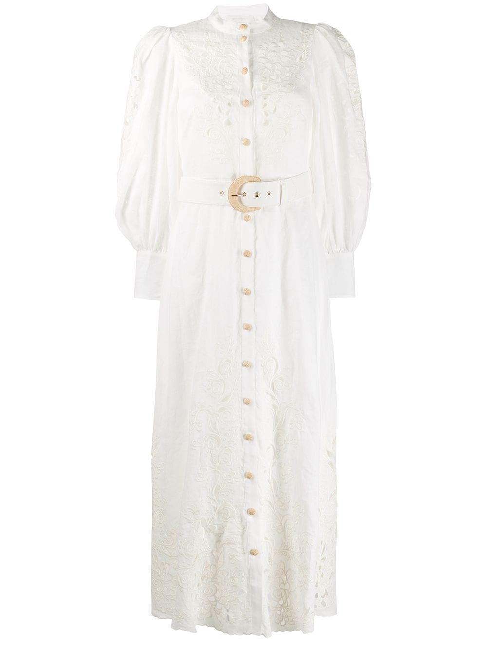 zimmermann white linen dress