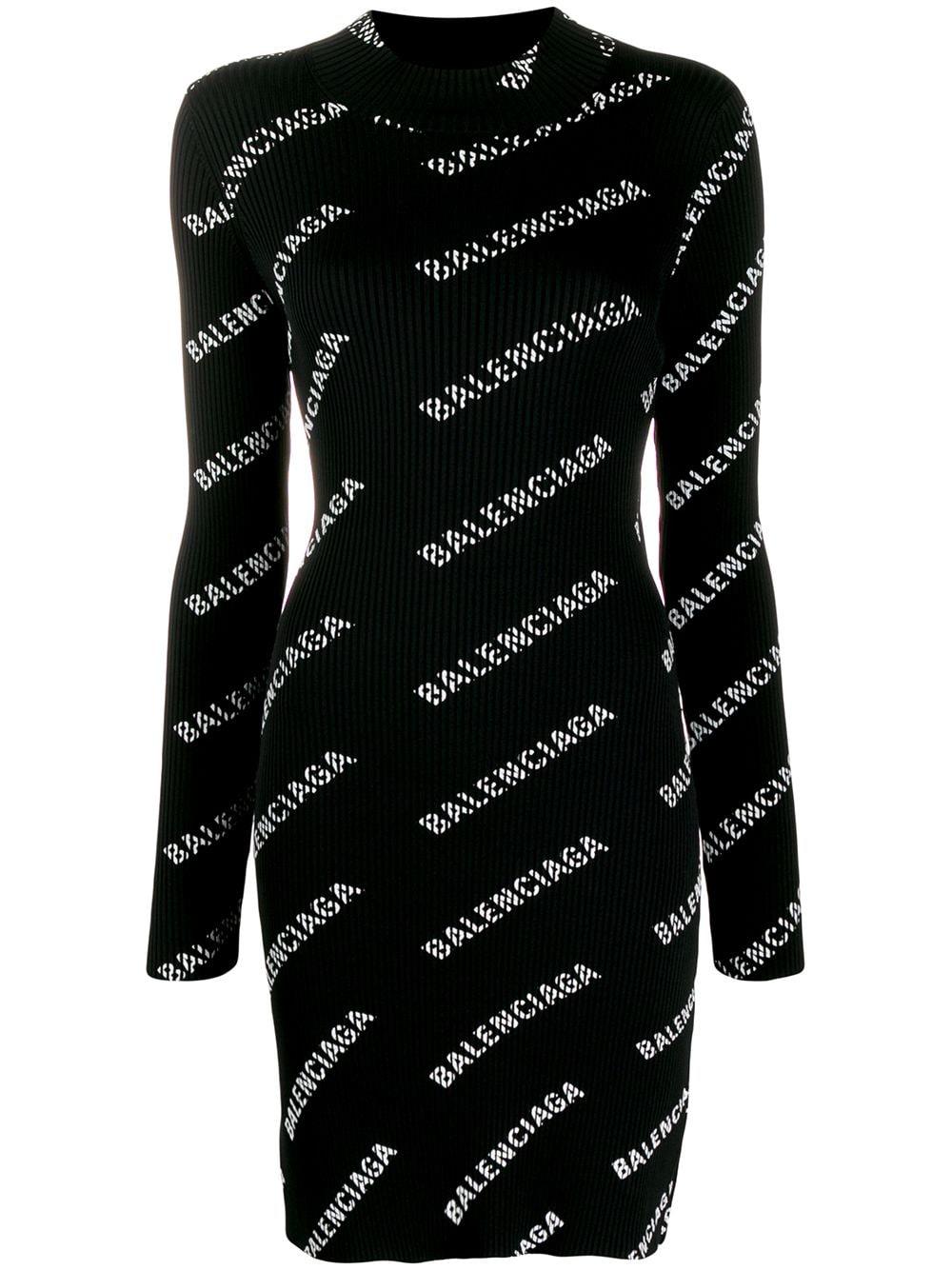black balenciaga dress