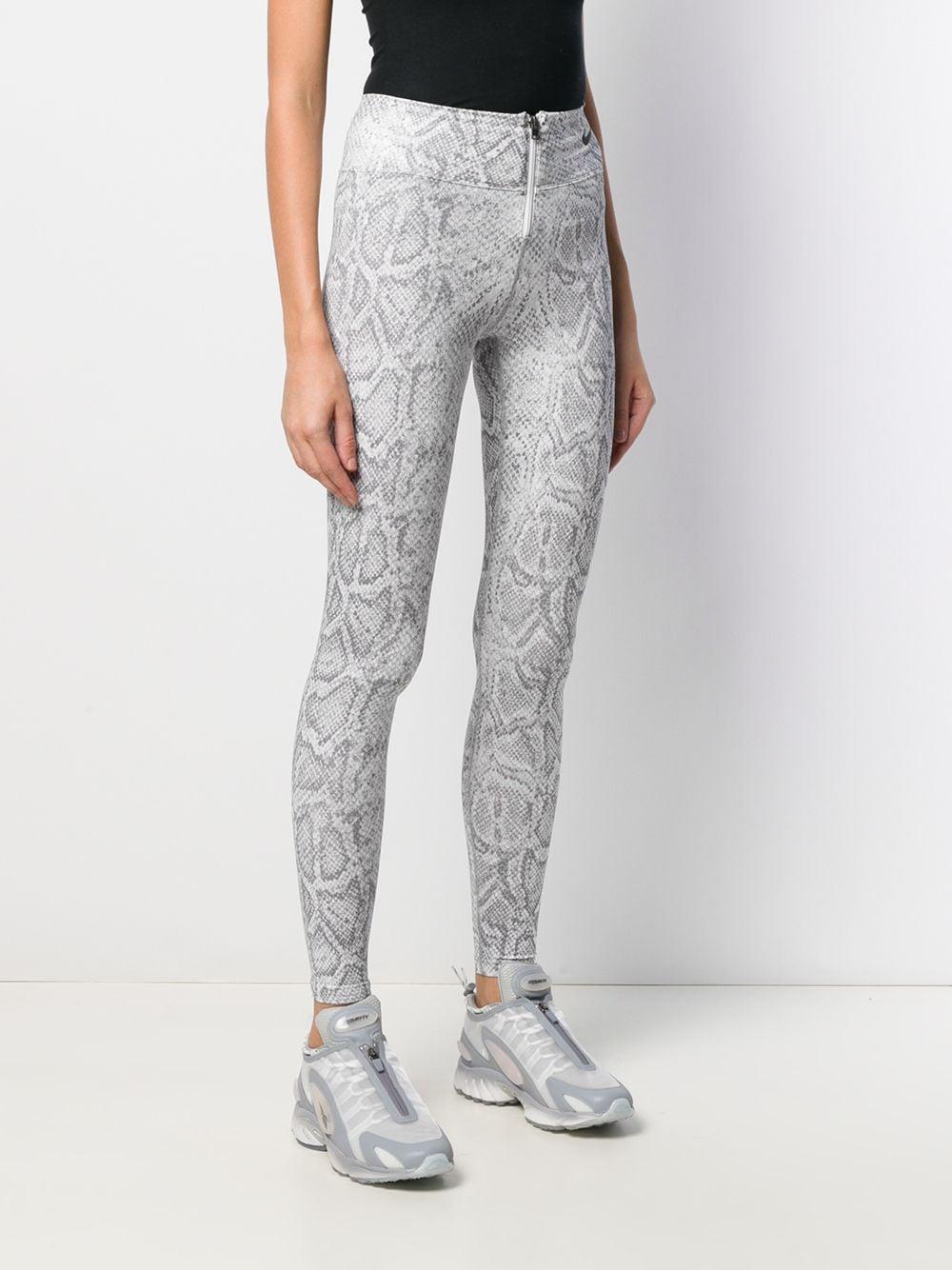 Nike Snake-effect Print Zip leggings in Gray | Lyst