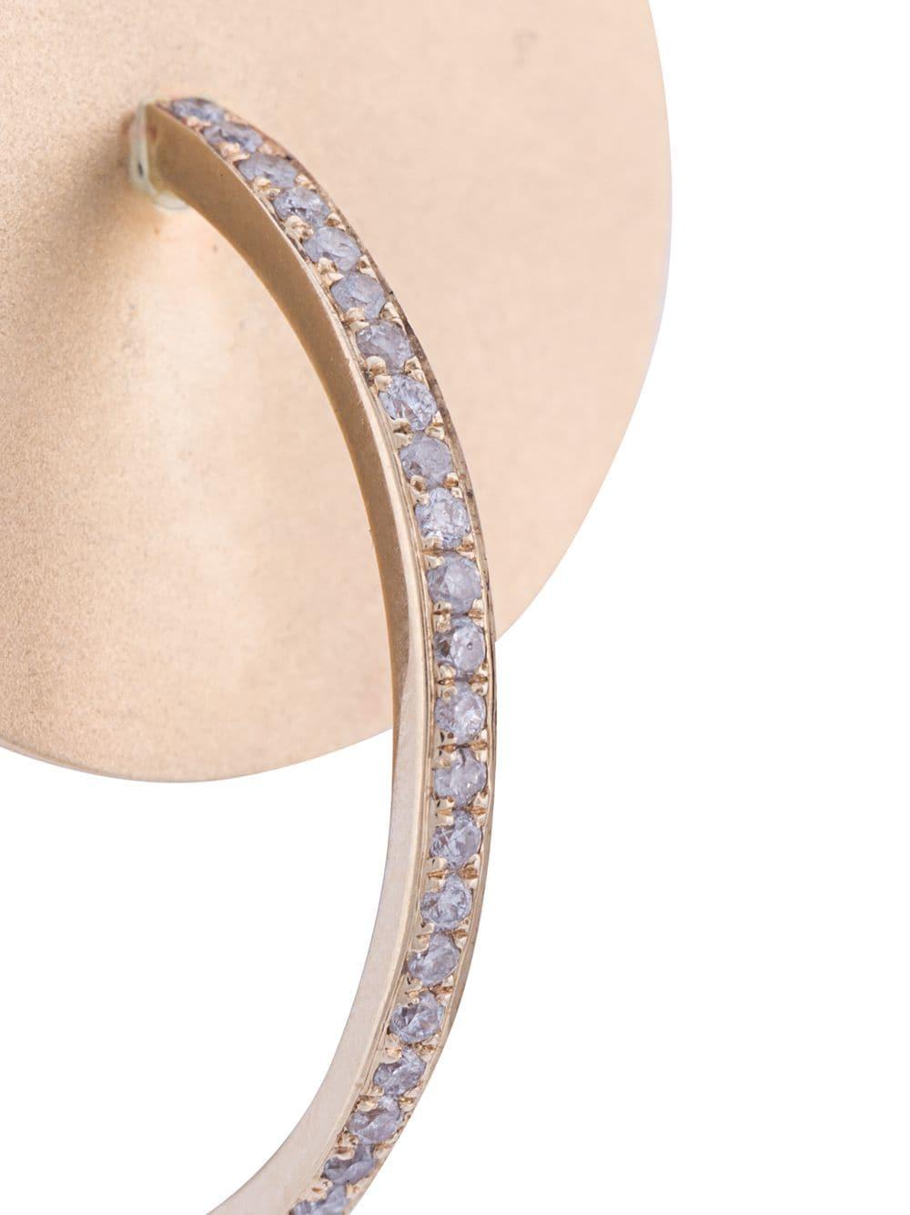 Anissa Kermiche Crystal Embellished Disc Earring in Yellow - Lyst