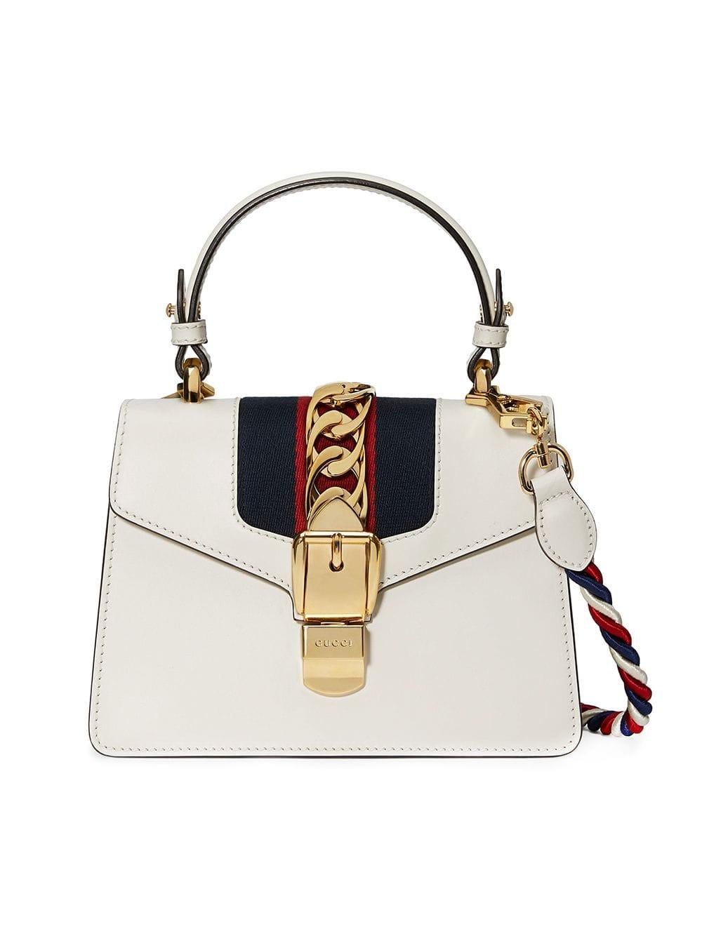 Gucci White Sylvie Small Leather Shoulder Bag - Save 10% - Lyst