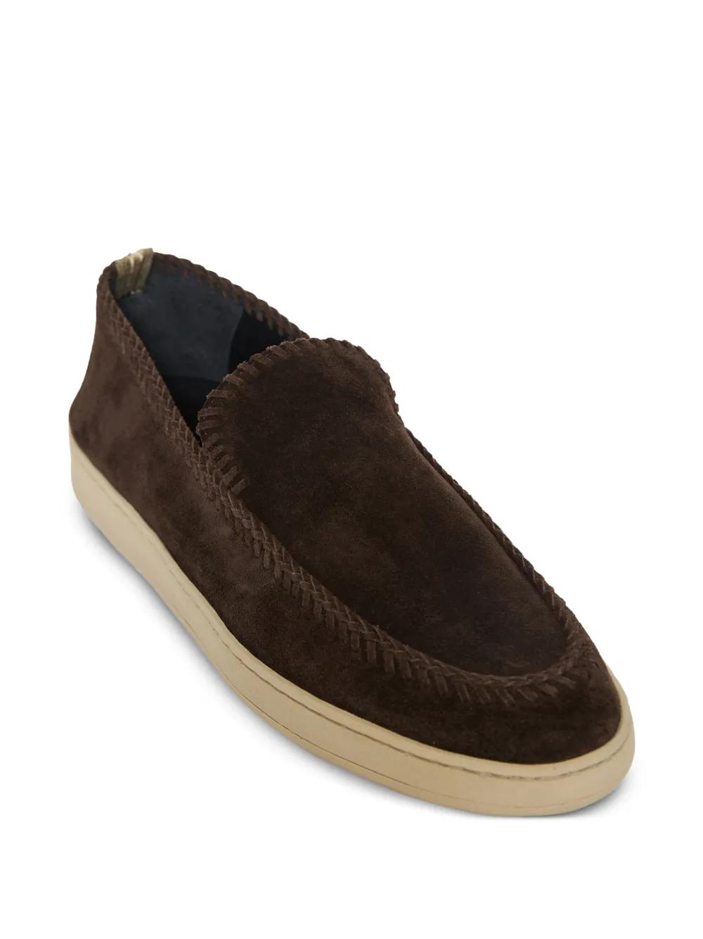 nib Officine Creative Dark Brown Leather Slip-Ons Officine Creative Slip-on shoes for Men | Online Sale up to  main image 4
