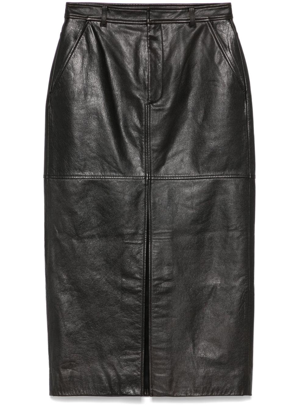 スカート SELF PORTRAIT Leather skirt Self-Portrait Leather Skirt | Red | FARFETCH