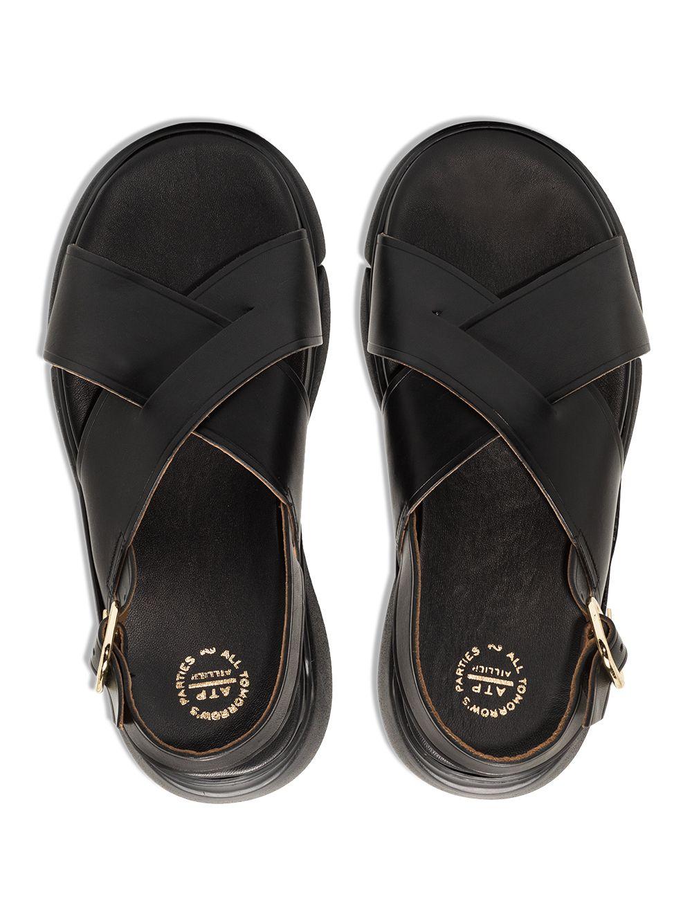 Atp Atelier Barisci Flatform Leather Sandals in Black - Lyst