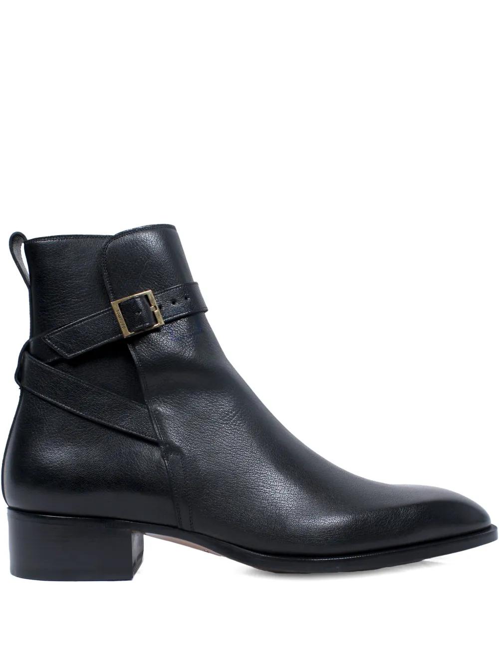 BOTTES CHELSEA TOM FORD « Ebano » - Cuir Bison Marron - Taille 9 - Fabriqué En Italie