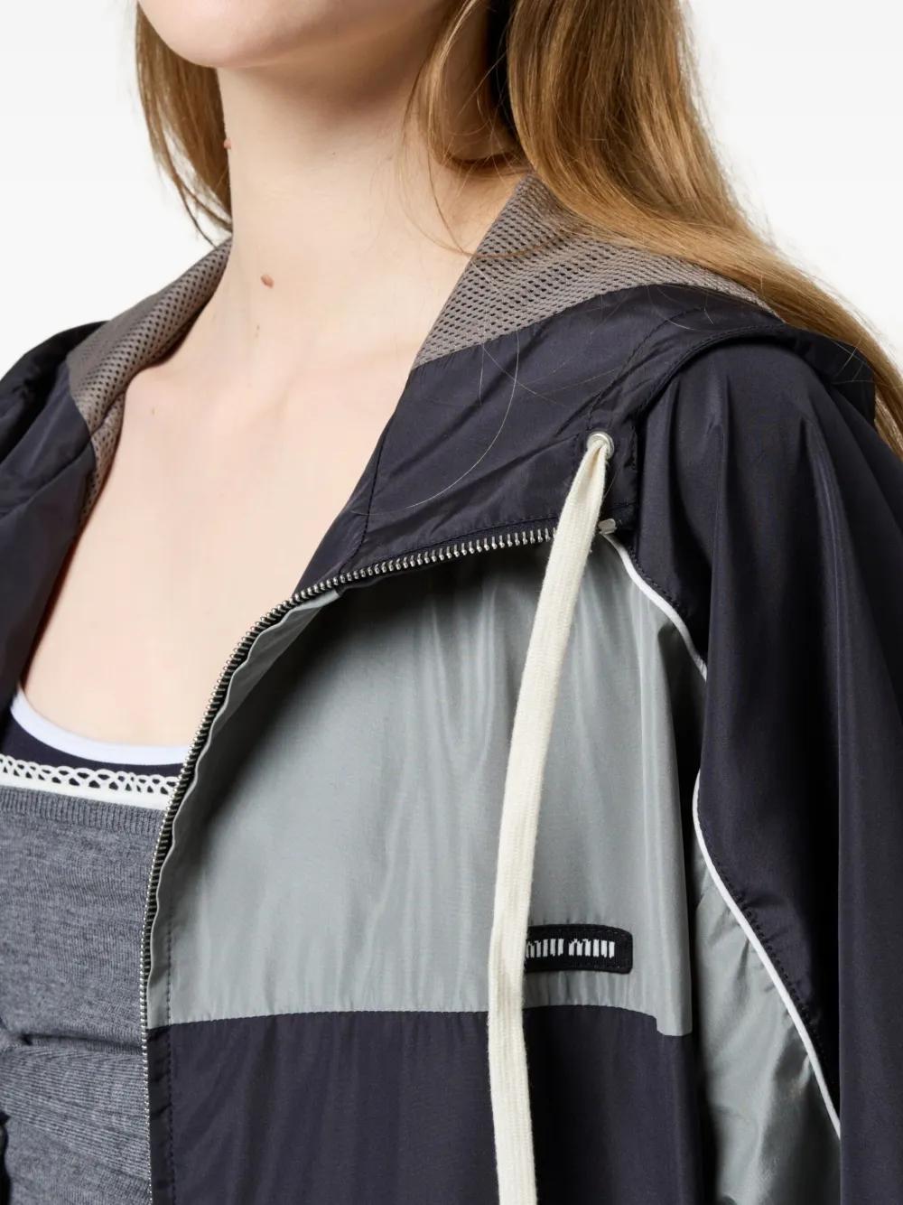 Miu Miu Logo Oversized Track Jacket in Black | Lyst
