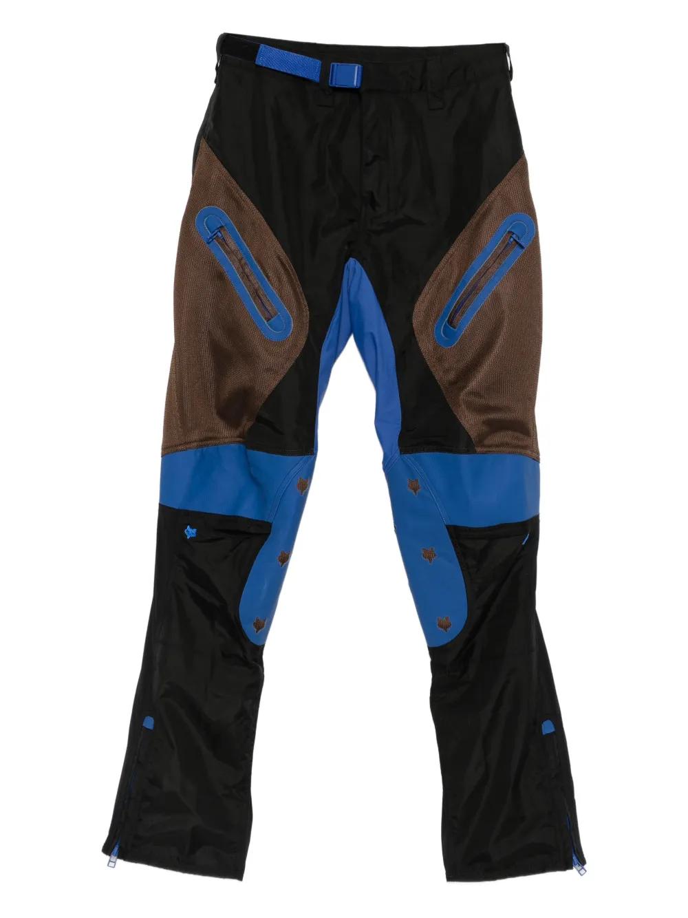 Kiko Kostadinov X Fox Lab Zip Fox Motif Trousers in Blue for Men