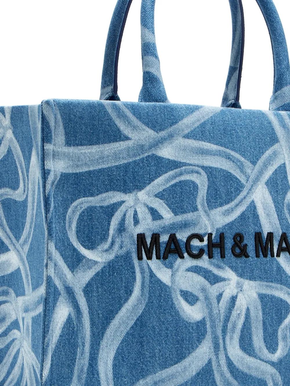 トートバッグ MACH & MACH Pastel light-blue satin small Cadeau handbag Mach & Mach Pastel Light-blue Satin Small Cadeau Handbag