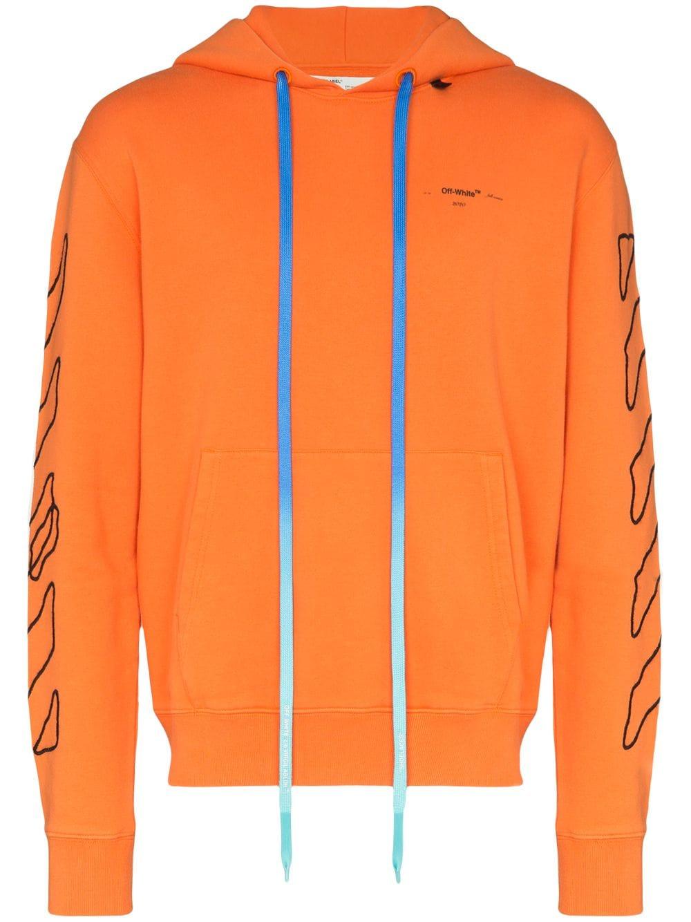 Off-White c/o Virgil Abloh Cotton Abstract Arrow Logo Hoodie in Orange ...