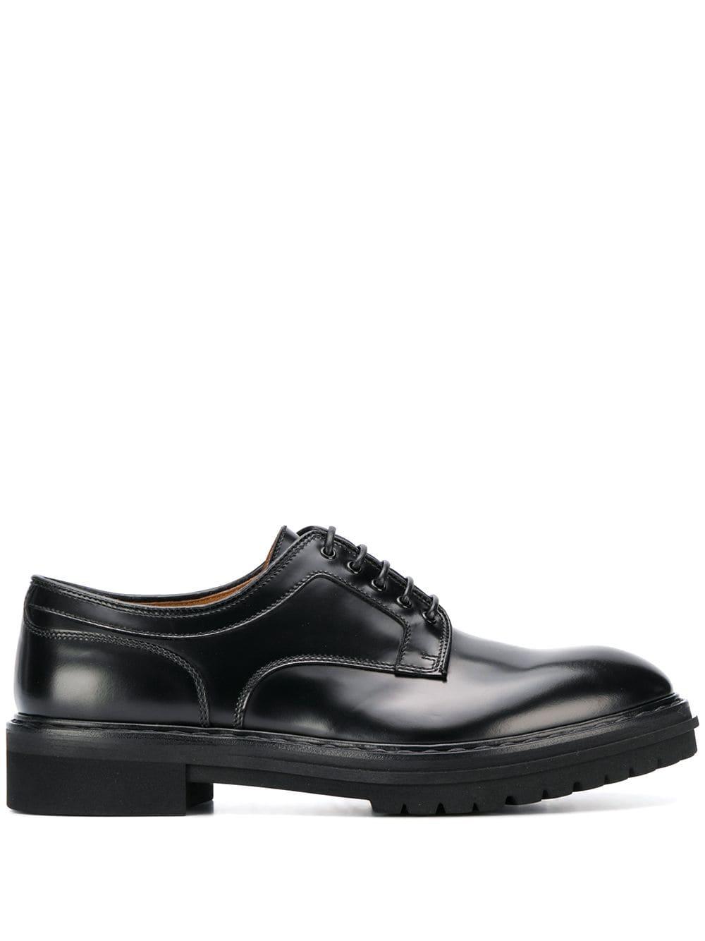 Premiata Leather Chunky Derby Shoes in Black for Men - Lyst