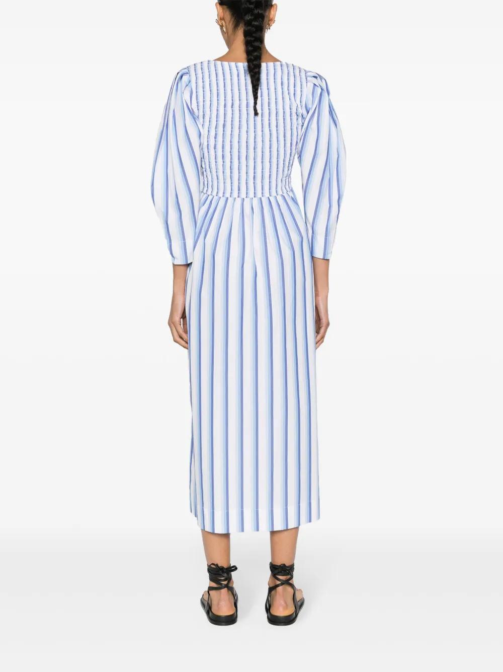 slim fit dress slacks GANNI TIE-DYE PRINT MAXI DRESS